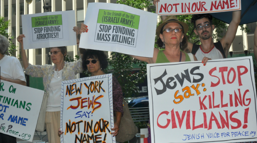 A Jewish Voice for Peace protest in New York City, July 2014.