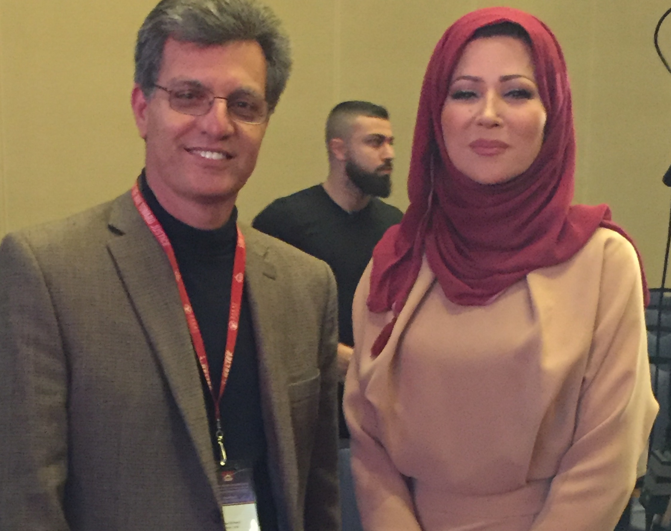  Ziyad with the one-and-only Khadeejah Benguenna from Al Jazeera, at American Muslims for Palestine International Conference 2016 