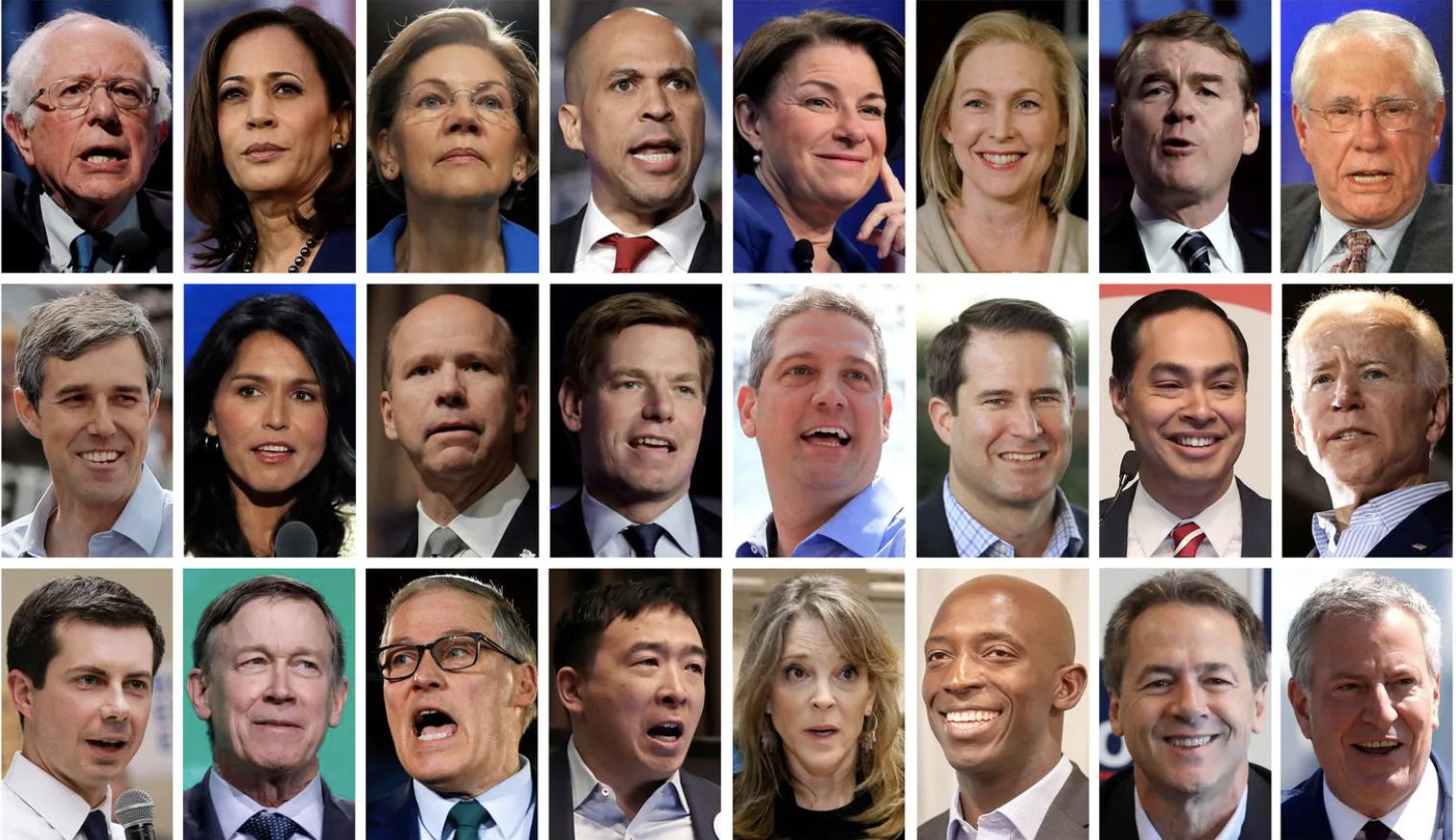 Twenty-four candidates crowd the field for the 2020 Democratic presidential nomination.. (Reuters)