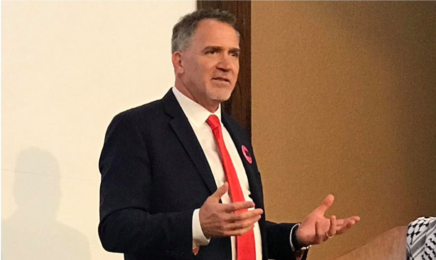 Miko Peled, speaking at the University of Illinois-Chicago campus in Rockford IL, August 3, 2019
