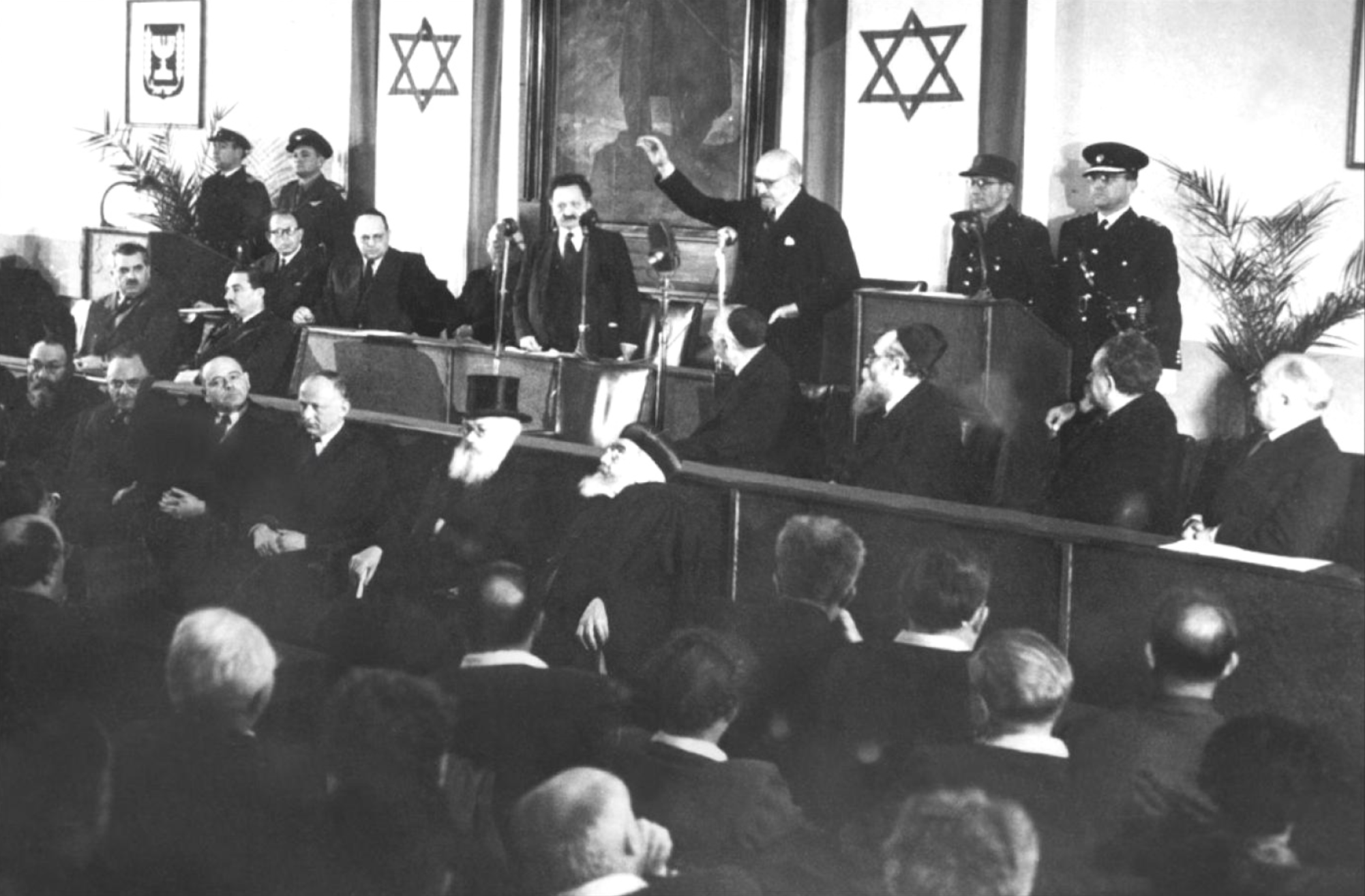Chaim Weizmann is sworn in after being elected as Israel's first president in 1949 (AFP)
