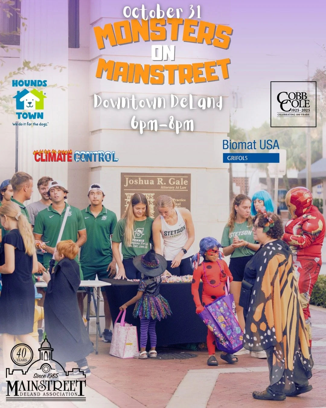 🎃 A huge thank you to our Monsters on MainStreet sponsors!
Because of your support, Downtown DeLand’s favorite Halloween tradition continues to bring smiles, candy, and community spirit to thousands of families each year. 👻🍬
We’re pro