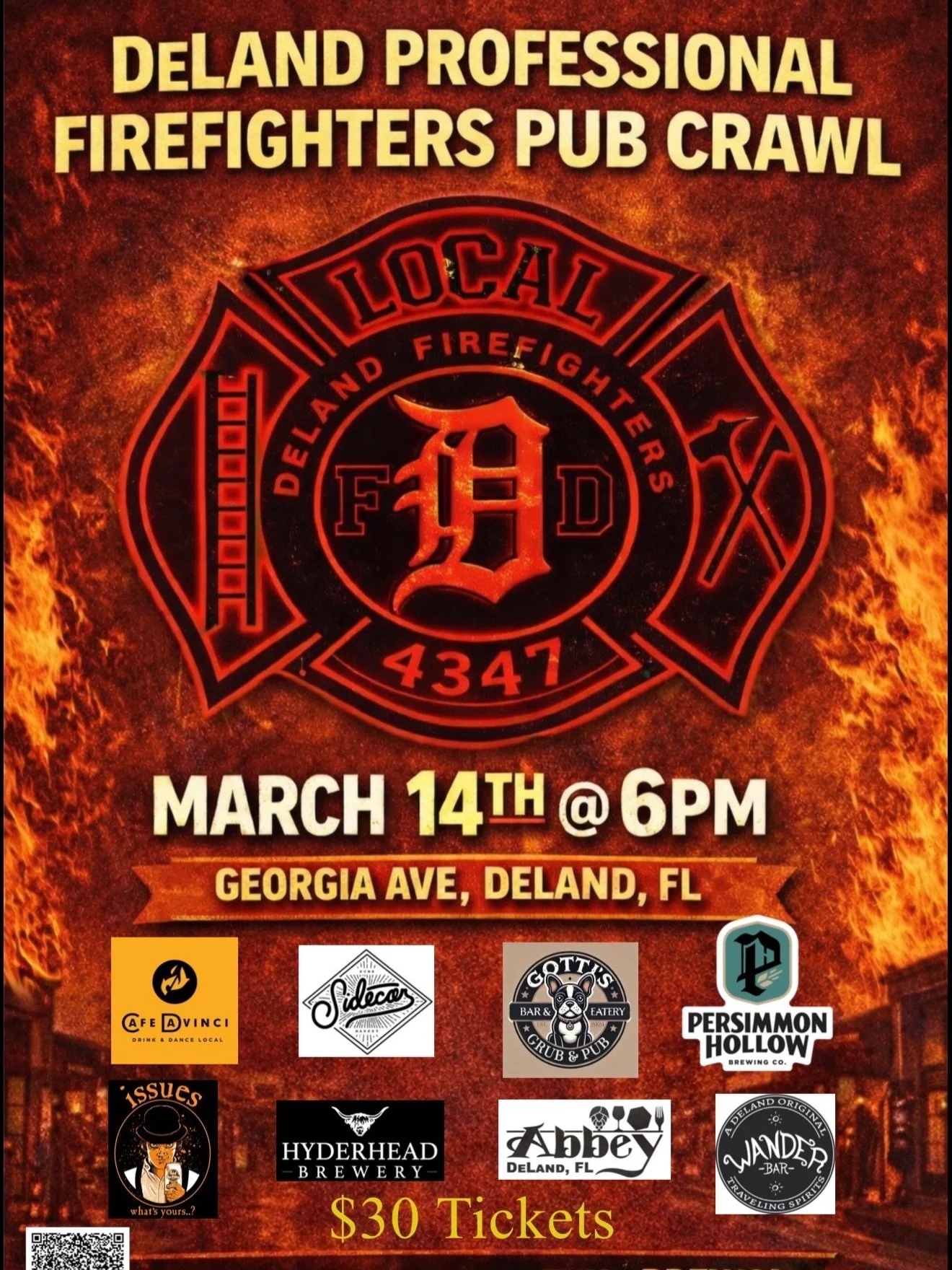 DeLand Professional Firefighters Pub Crawl 