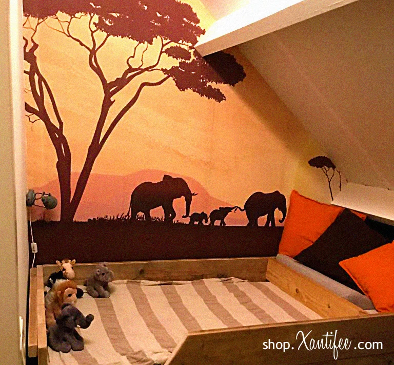 Afrika Illustratie behang Xantifee Creative