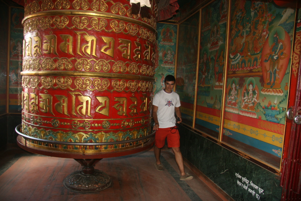 Anthony and prayer wheel