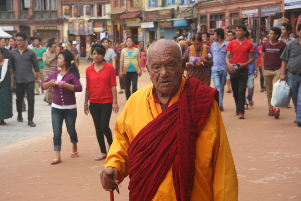 Tibetan man during kura