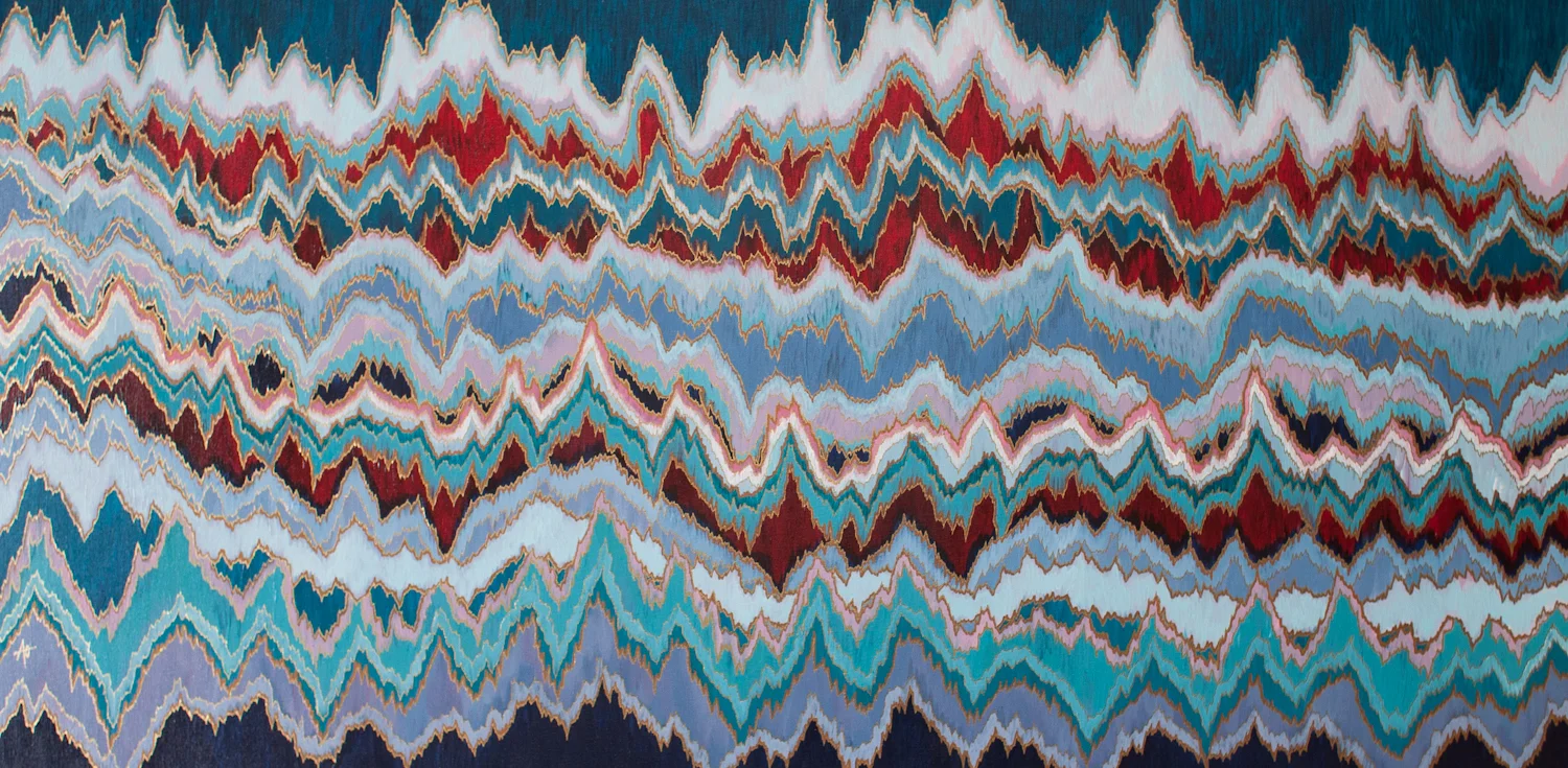 PULSE THROUGH acrylic on canvas Size: 24" x 48"
