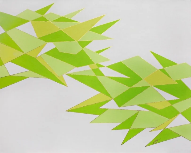 GREENS acrylic on canvas Size: 24" x 30" Price: $250