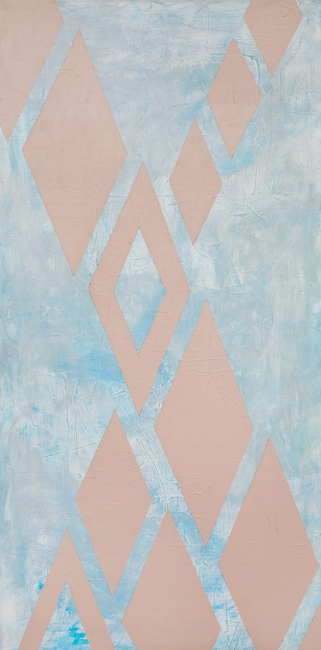 AZTEC acrylic on canvas Size: 24" x 48"