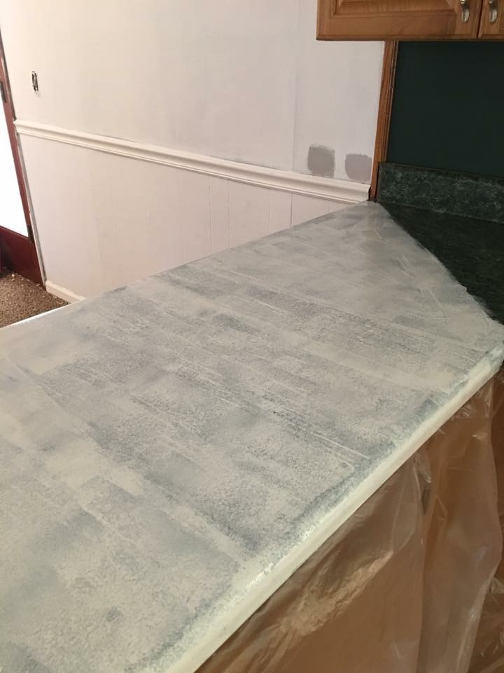 Faux Diy Marble Countertops For Under, How To Faux Marble A Countertop
