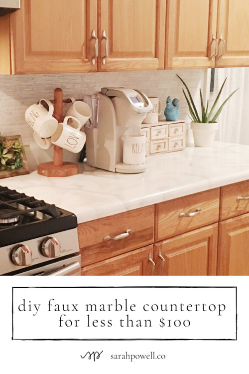 Faux Diy Marble Countertops For Under, Diy Marble Countertops Paint