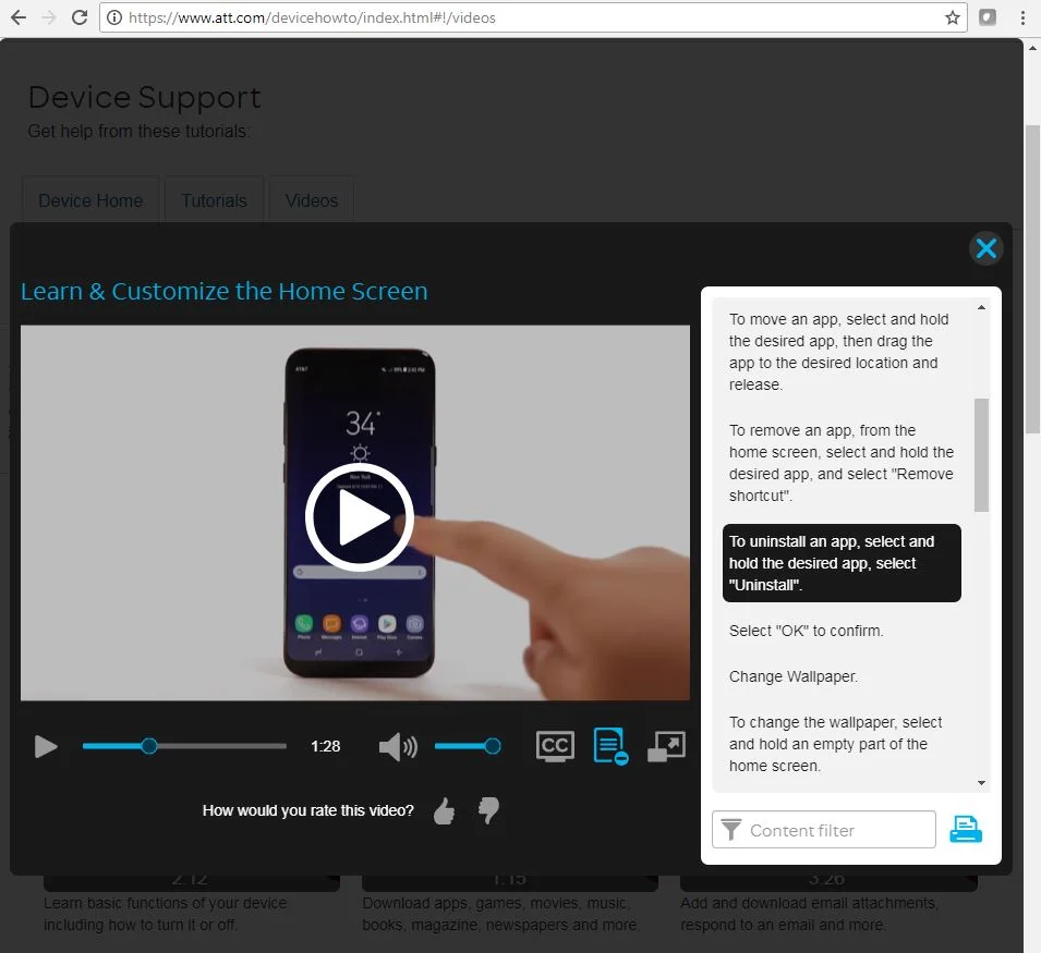 VIDEO TUTORIALS - DEVICE HELP