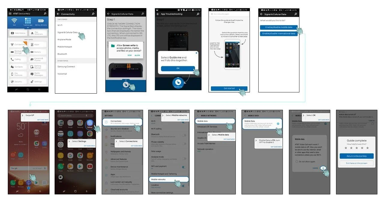 DEVICE HELP'S 'GUIDE ME' INTERACTIVE TUTORIALS 
