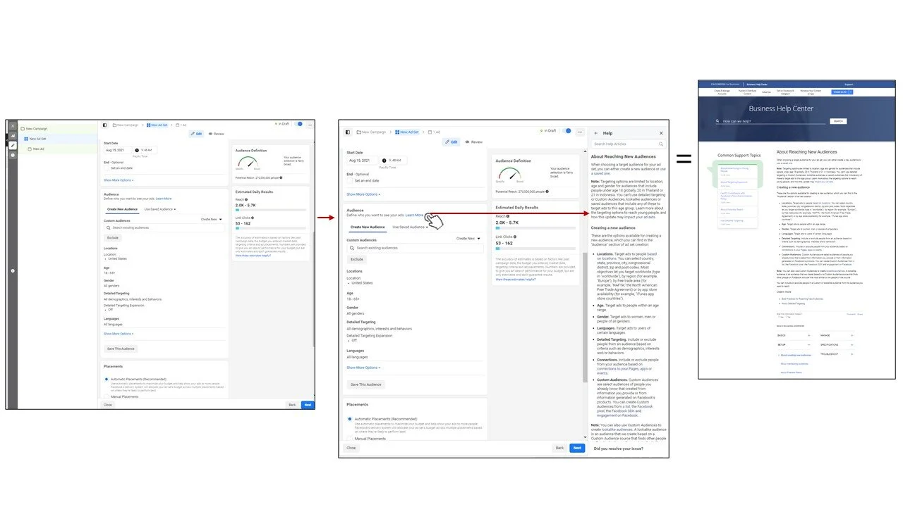 Ads Manager in-product linking strategy
