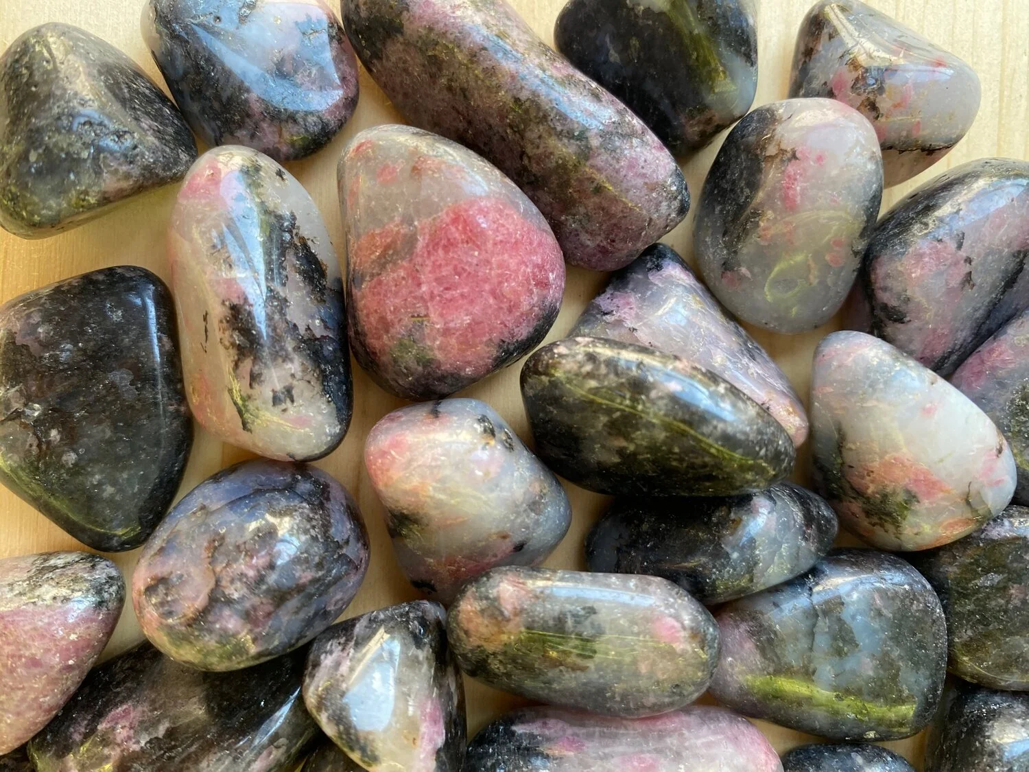 Tumbled Rhodonite Crystal, Crystals for Anxiety