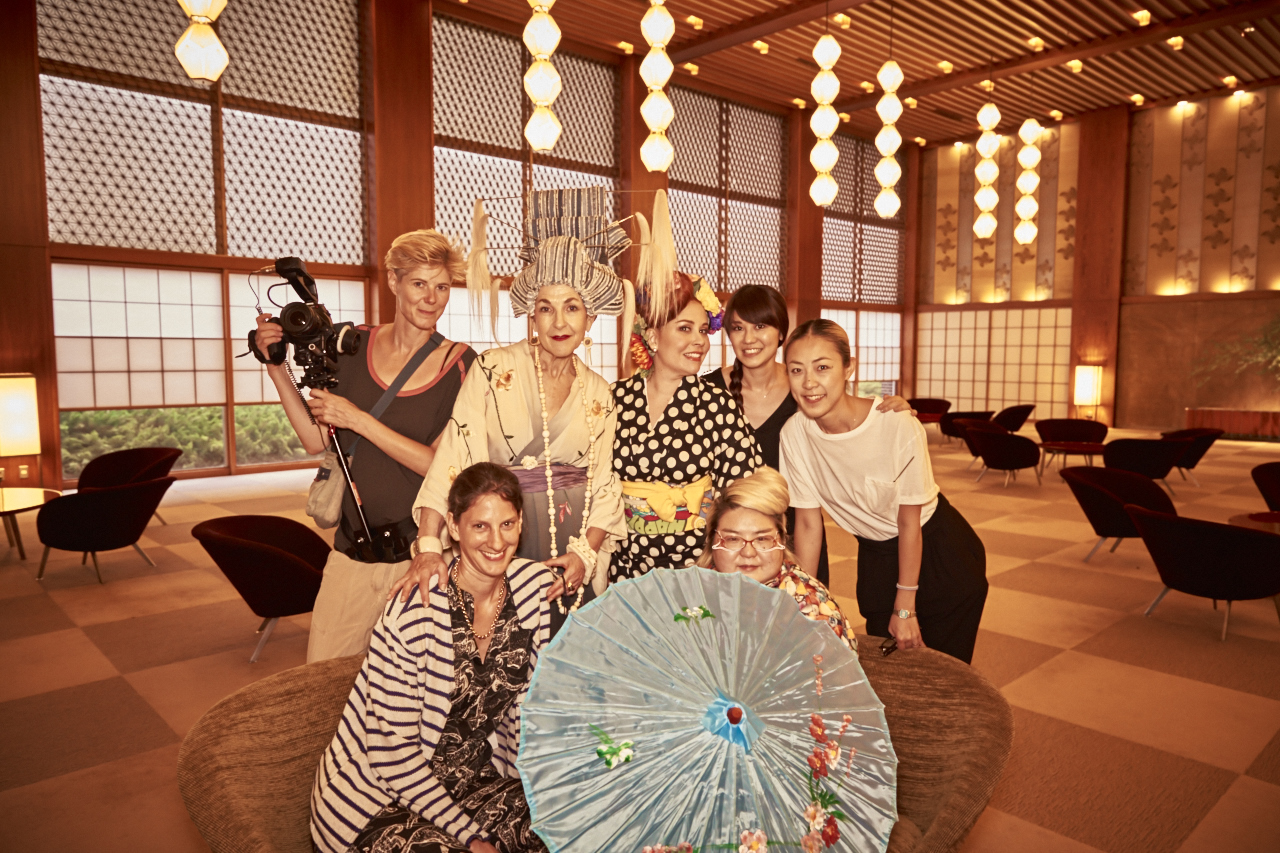 The Tour de Couture cast and crew at the Hotel Okura.