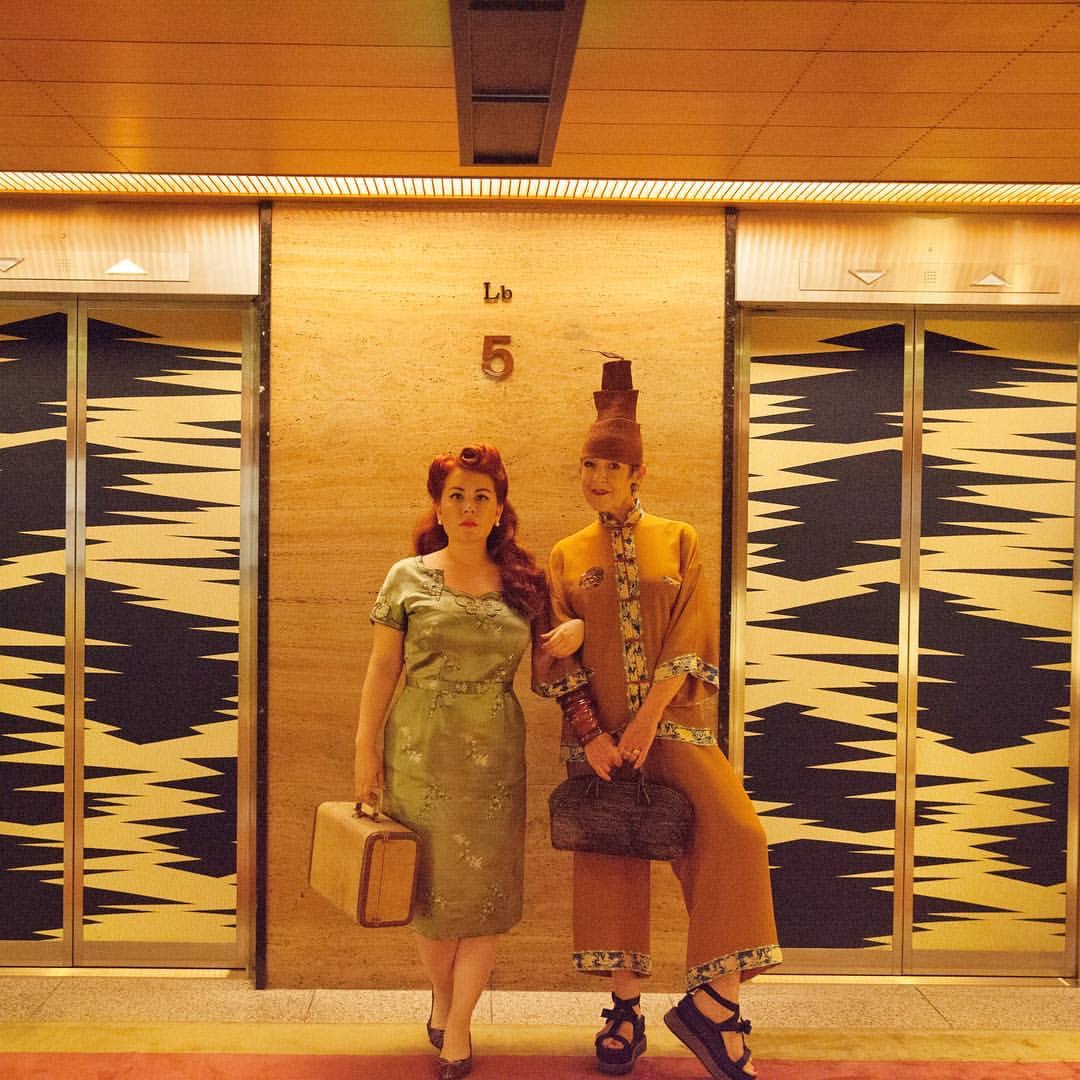 Nicole and Tziporah in the Okura.