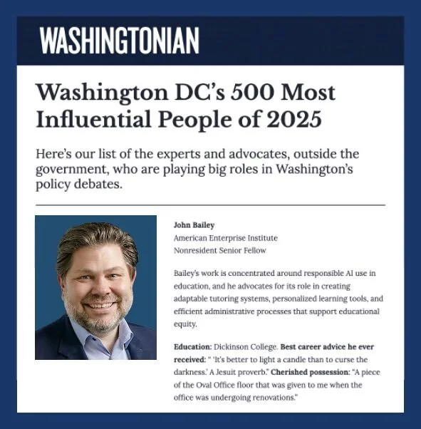 Honored to Be Included In Washingtonian Magazine's Most Influential People