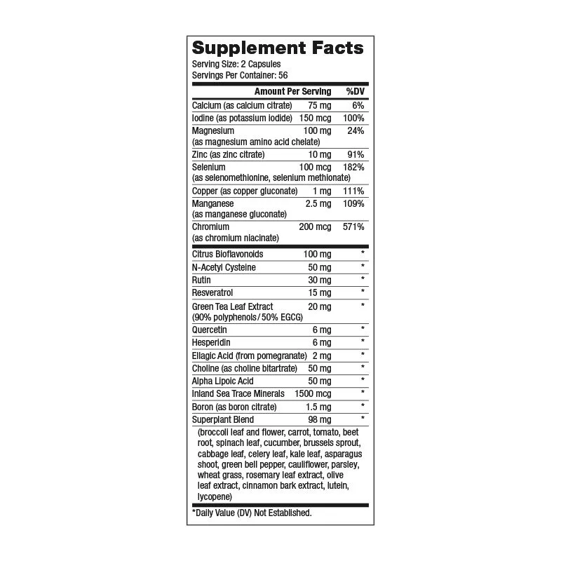 Nutrifii Optimal-M Supplement Facts