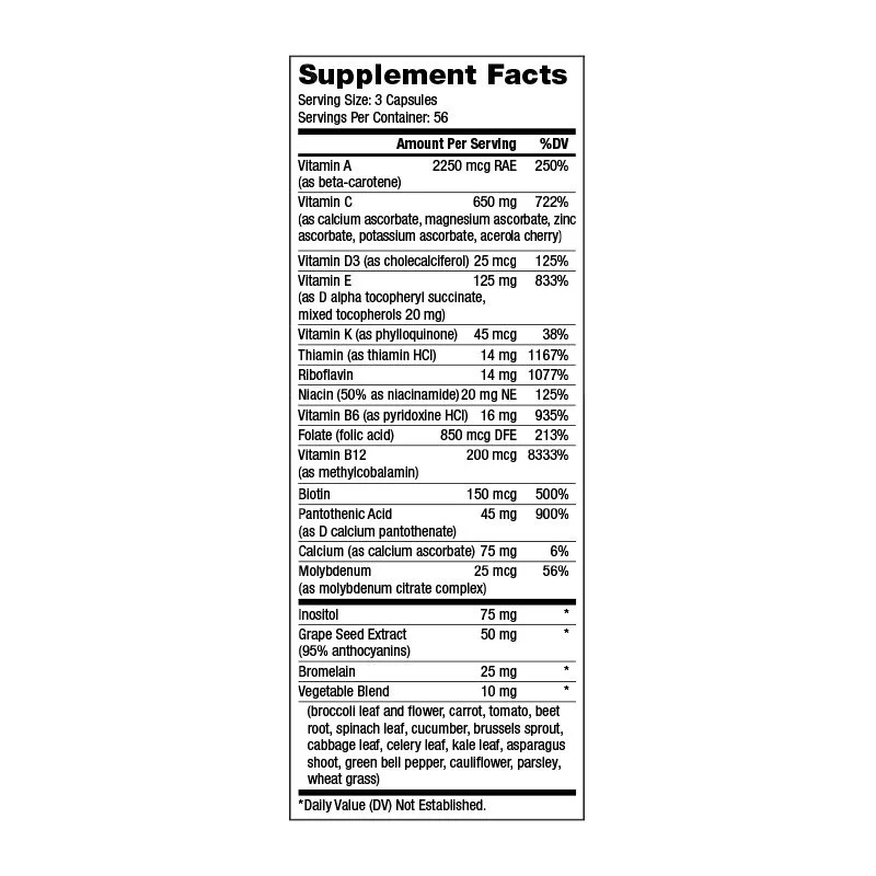 Nutrifii Optimal-V Supplement Facts