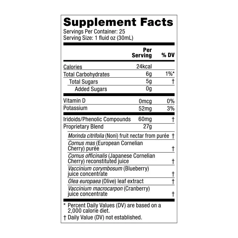 Tahitian Noni MAX Supplement Facts