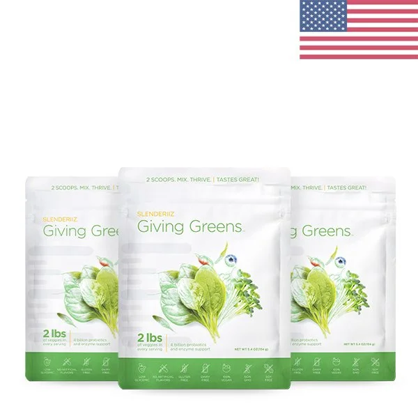 Slenderiiz Giving Greens 3-Pack - Best Veggie Powder Drink