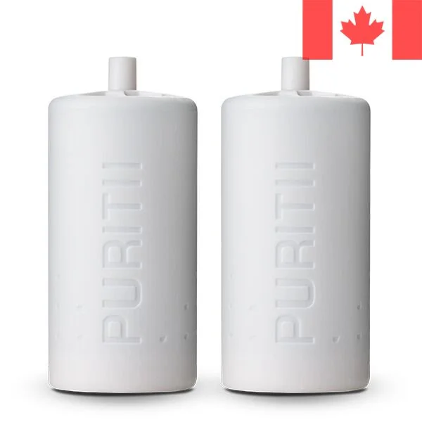 Puritii Best Portable Water Filter for Bacteria, Viruses, Chemicals, and Heavy Metals 2-Pack (Canada)