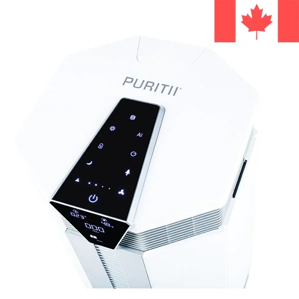 Puritii Multi-Effect Medical-Grade Air Purifier - Top Overview, For Smoke, Allergies, Dust, Mold, Virus (Canada)