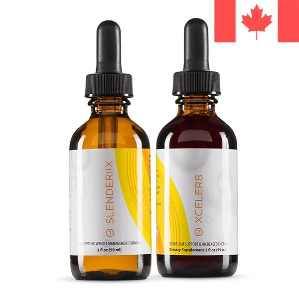 Slenderiiz - Slenderiix & Xceler8 - Best Homeopathic Weight Loss Drops (Canada)
