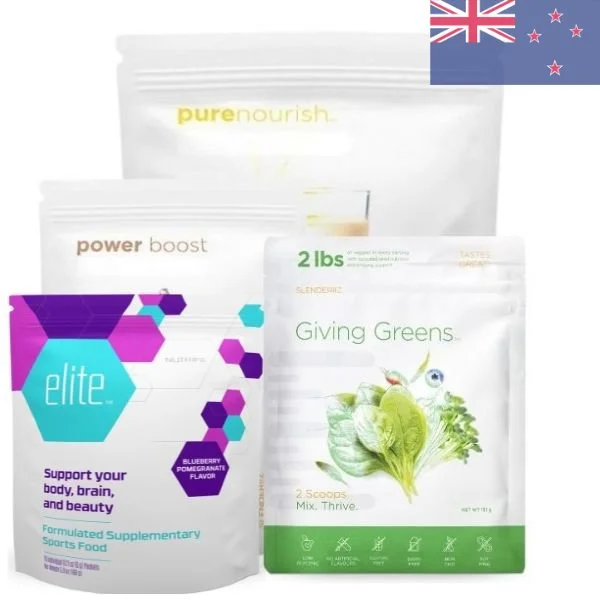 Slenderiiz PureNourish, Power Boost, Giving Greens + Nutrifii Elite (NZ)