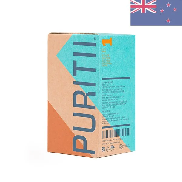 Puritii Best Portable Water Filter for Bacteria, Viruses, Chemicals, Heavy Metals - Box (NZ)