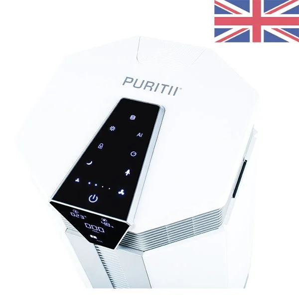 Puritii Multi-Effect Medical-Grade Air Purifier - Top Overview, For Smoke, Allergies, Dust, Mold, Virus (UK)