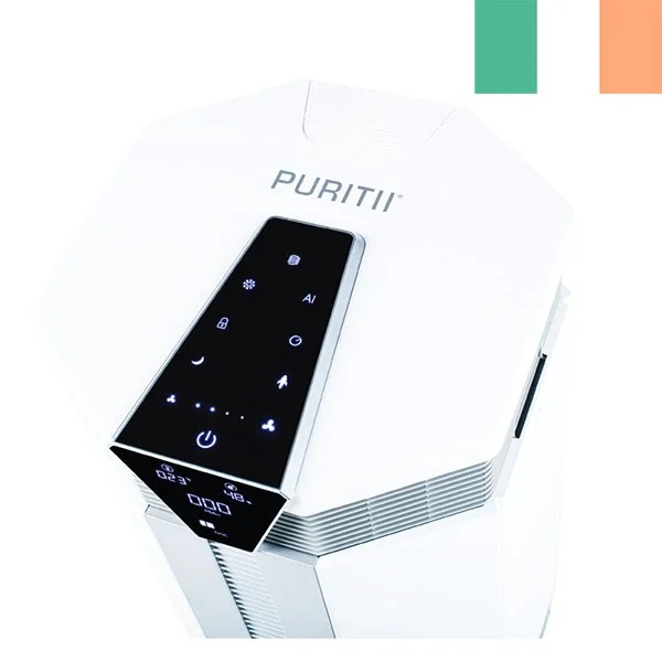 Puritii Multi-Effect Medical-Grade Air Purifier - Top Overview, For Smoke, Allergies, Dust, Mold, Virus (Ireland)