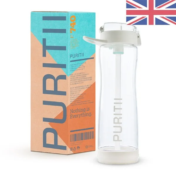 Puritii Portable Tritan Water Filter Bottle with Box (UK)