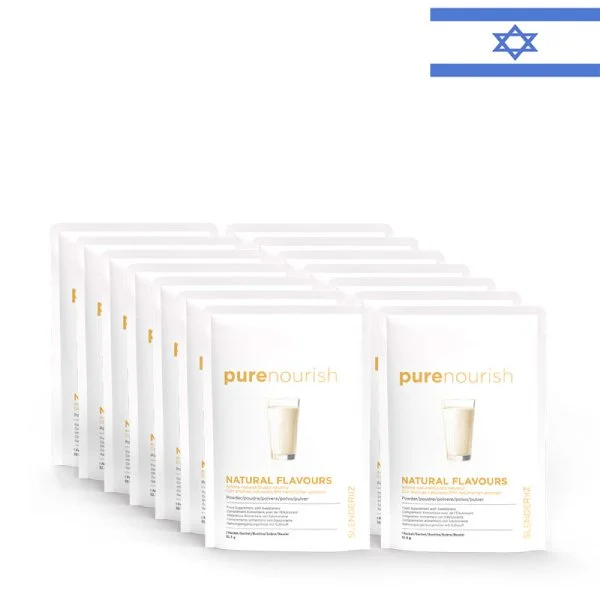 Slenderiiz PureNourish Sachets 14-Pack - Best Plant-Based Vegan Protein Powder (Israel)
