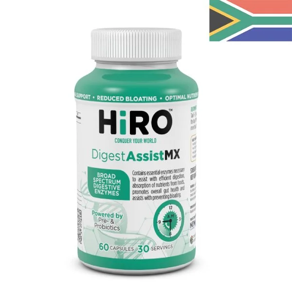 Hiro Digest Assist MX - Prebiotics, Probiotics, and Digestive Enzymes Supplement (South Africa)