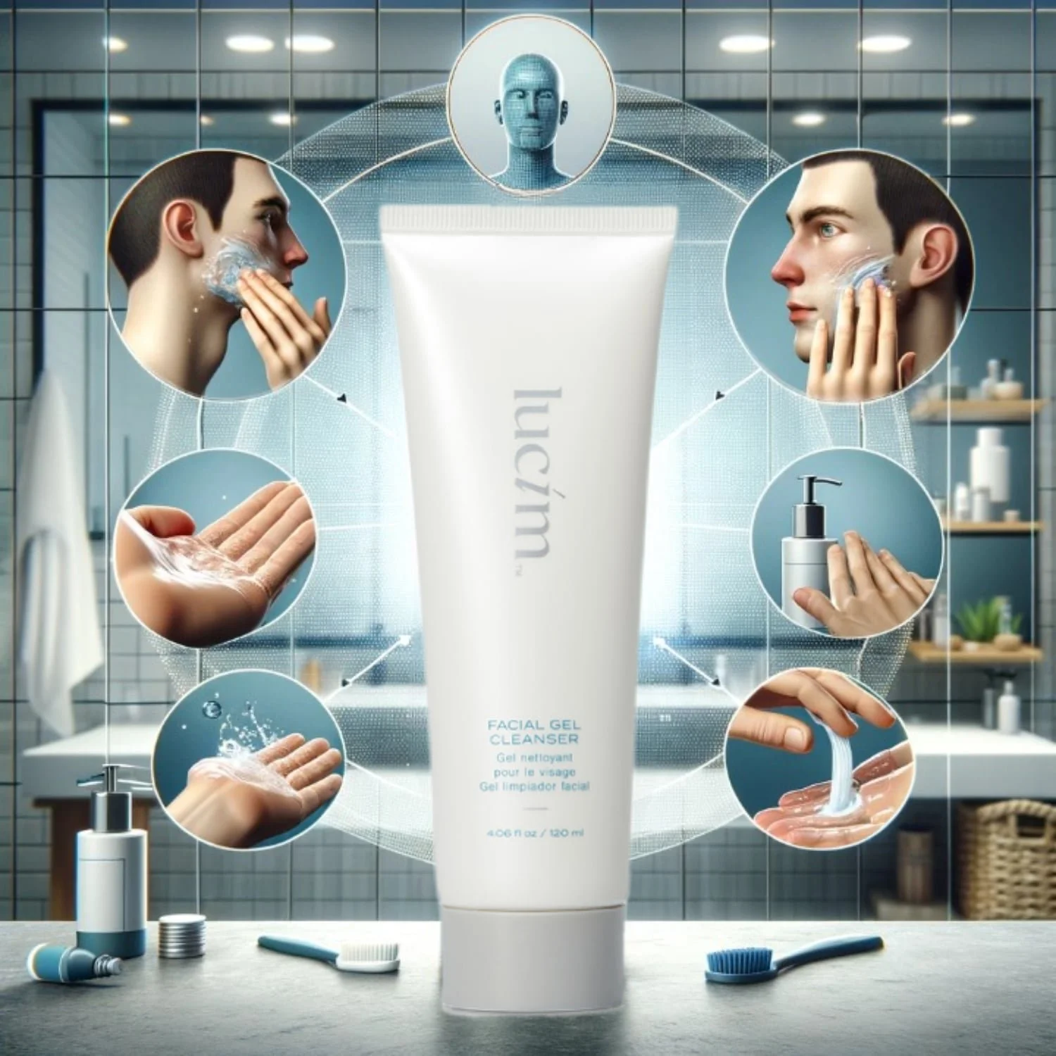 Lucim Facial Gel Cleanser Refreshed and Radiant Skin