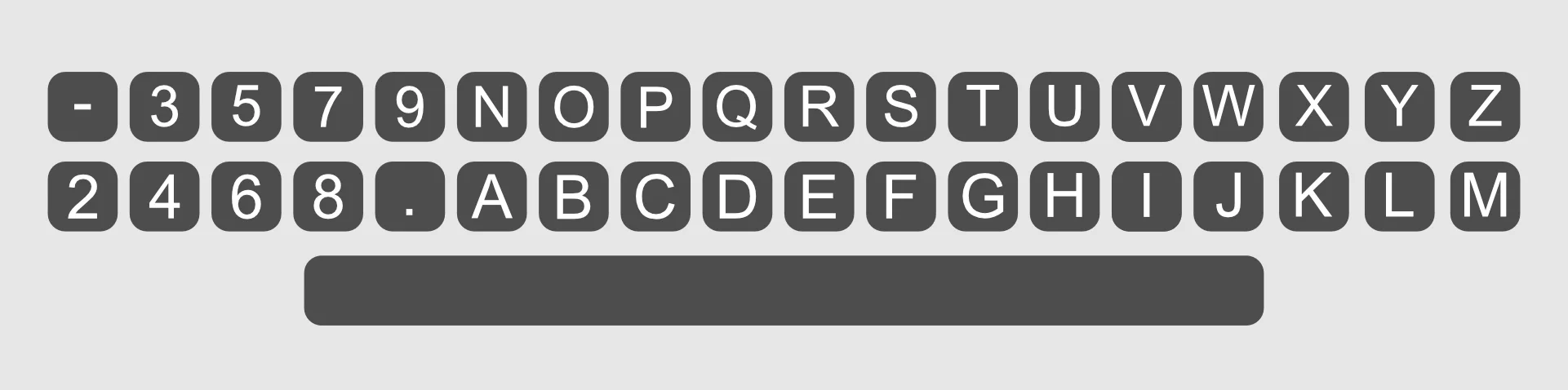 alphabetical keyboard