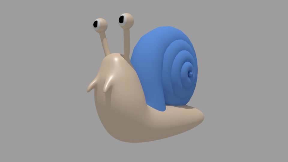First Snail Model (Created in Blender)
