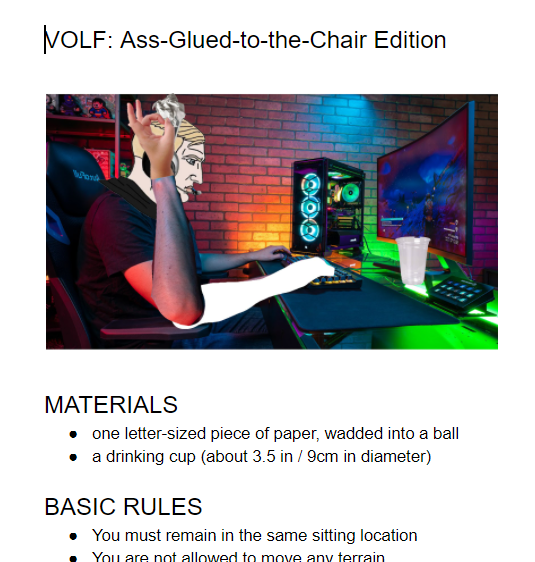 VOLF: Ass-Glued-to-the-Chair Edition