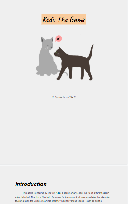 KEDI Game Design Document