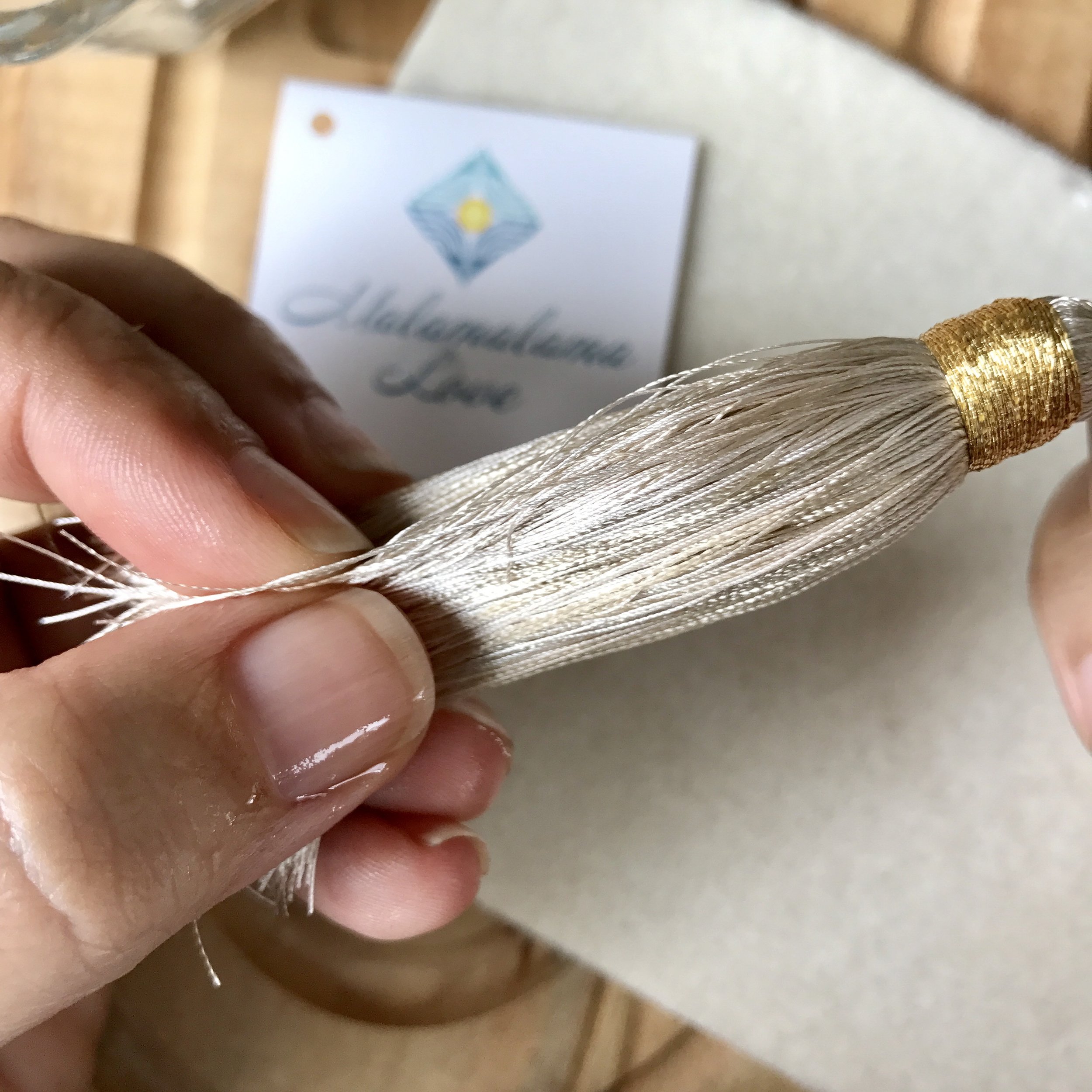 Silk Thread for Making a Mala Tassel - set of 2 silk cards - MeraKalpa Malas