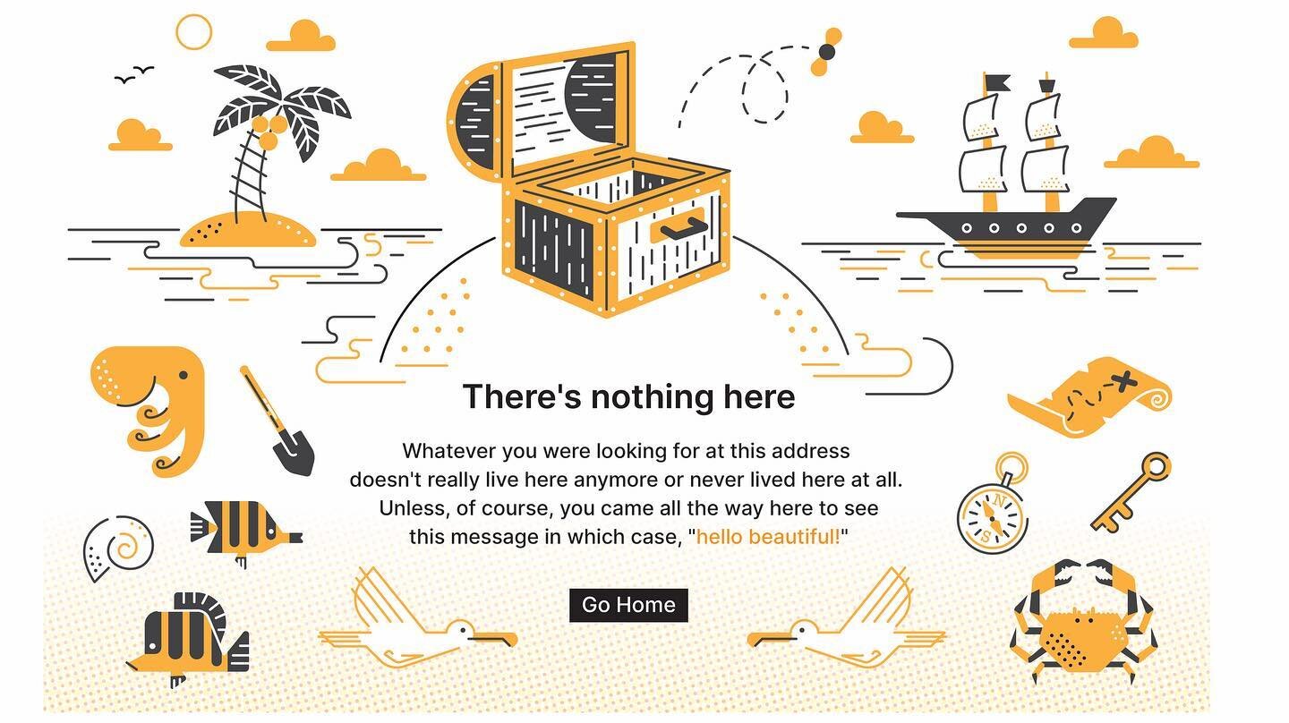 Here&rsquo;s another webpage design for the Padlet App. Client let me choose the theme so I went with a lost treasure scene to keep the 404 page playful. They leaned heavier into a more linear approach like for the previous page but I really enjoy th