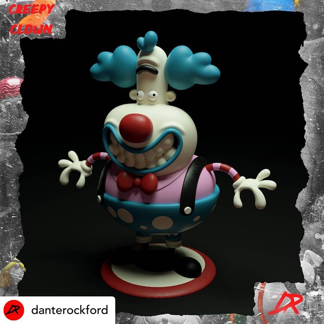 The amazing Dante Rockford created this beautiful sculpt of my &lsquo;friendly&rsquo; clown. Can&rsquo;t stop smiling 😁😁😁