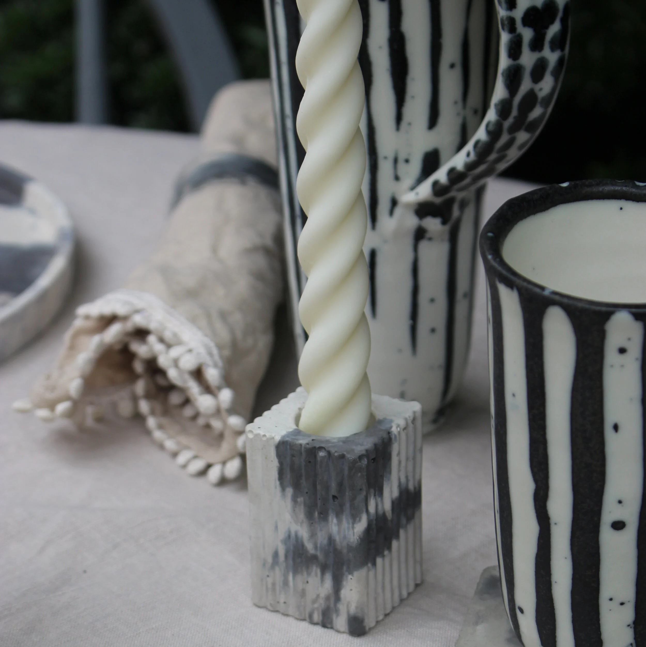 Etched Candlestick Holders