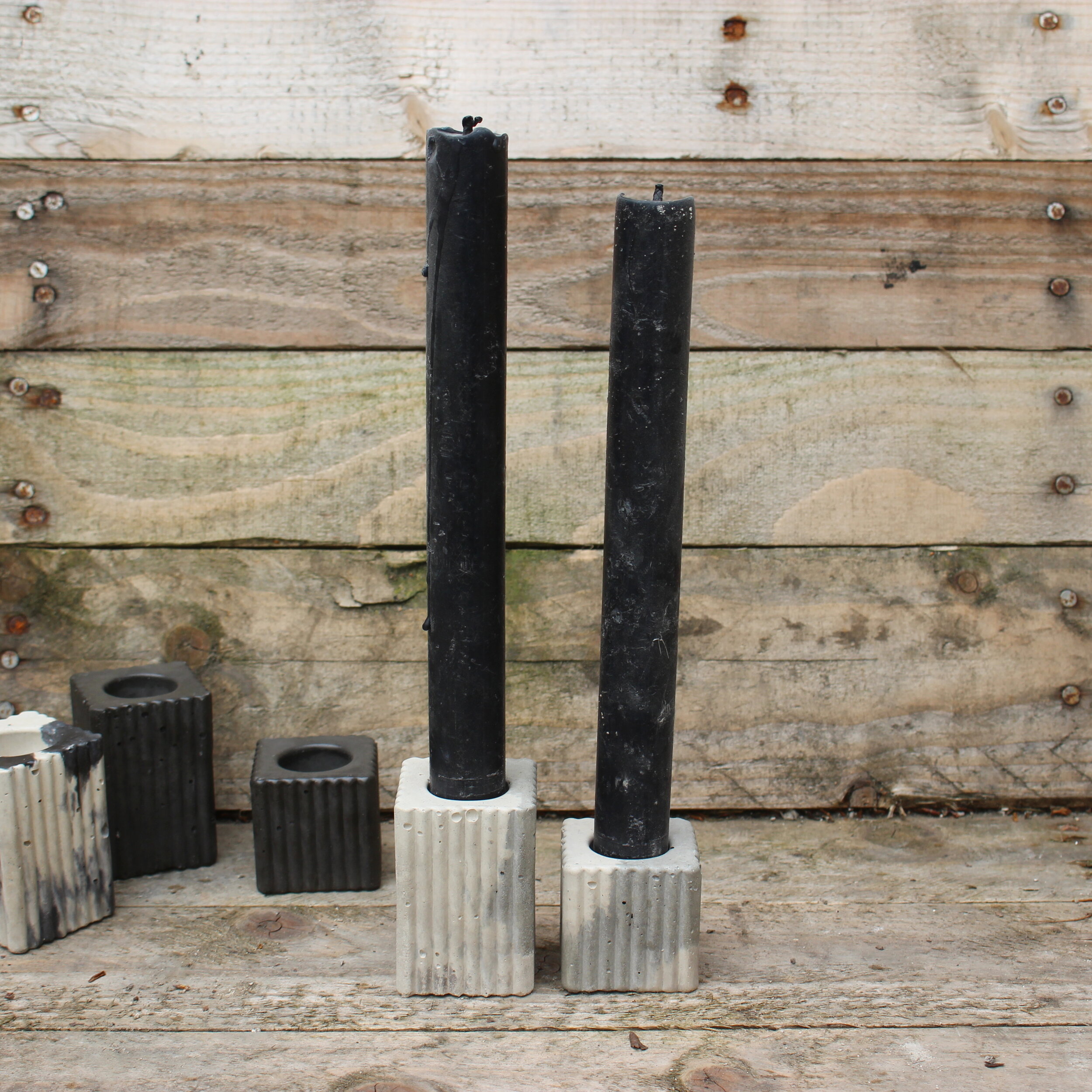 Etched Candlestick Holders