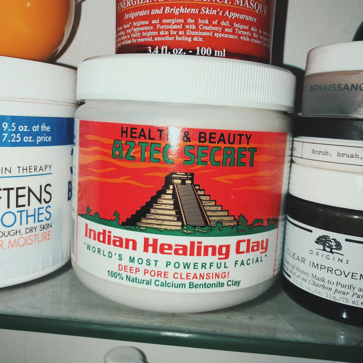THIS ONE IS ROUGH, I’M NOT GONNA LIE, IT ACTUALLY HURTS MY FACE. BUT AZTEC CLAY IS BY FAR THE BEST CLEANSING MASK. IF MY FACE NEEDS A REAL DETOX, THIS IS THE ONE. I MOSTLY JUST APPLY IT ON MY NOSE AND CHIN AND IT WORKS WONDERS.