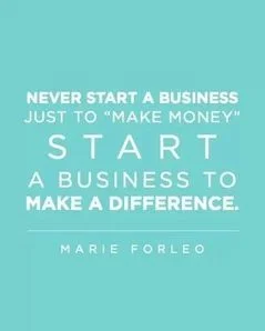 money doesn't equal fulfillment. instead aim to create a profit from your purpose and/or passion.