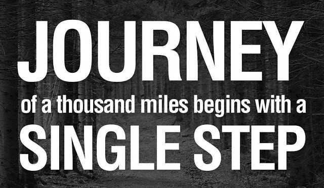 the first step is always the hardest. if we continue placing one foot in front of the other the journey becomes more familiar and less intimidating. the biggest risk is to avoid taking any risks.