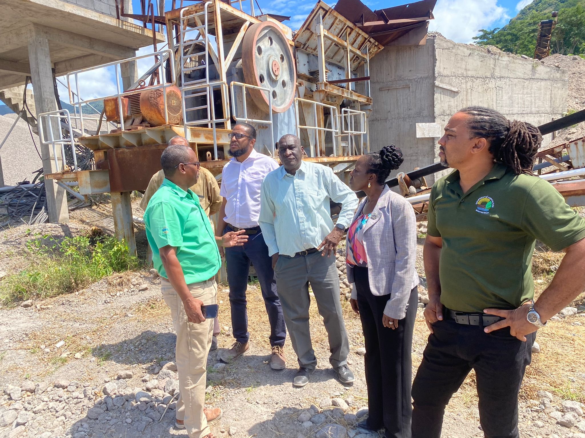 GOVERNMENT OF MONTSERRAT MINISTERS ENGAGE IN A DAY OF FIELD VISITS